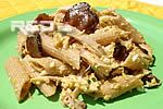 Pasta salad with rabbit and black truffle