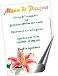 esempio di carta del menu per Pasqua