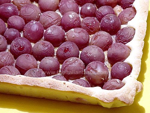 Fresh grape tart