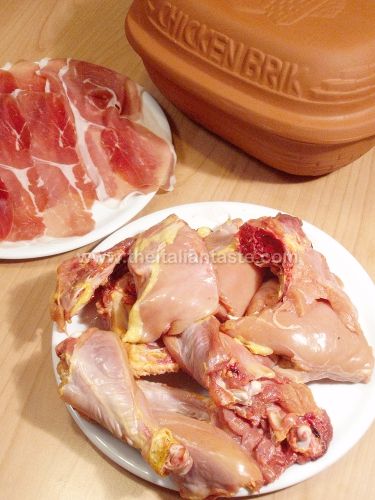 In the brick, prosciutto, alla creta