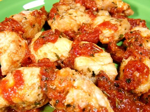 Stewed monkfish Marches-style