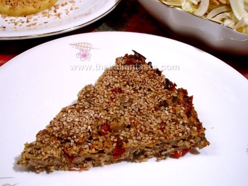 Meat and vegetable cake