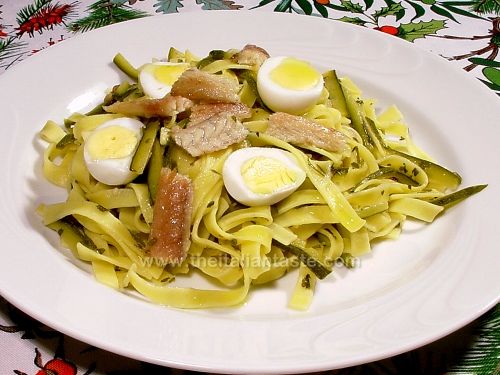 Tagliatelle con anguilla affumicata 