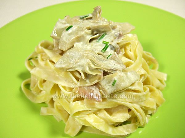 Artichoke and ricotta tagliatelle