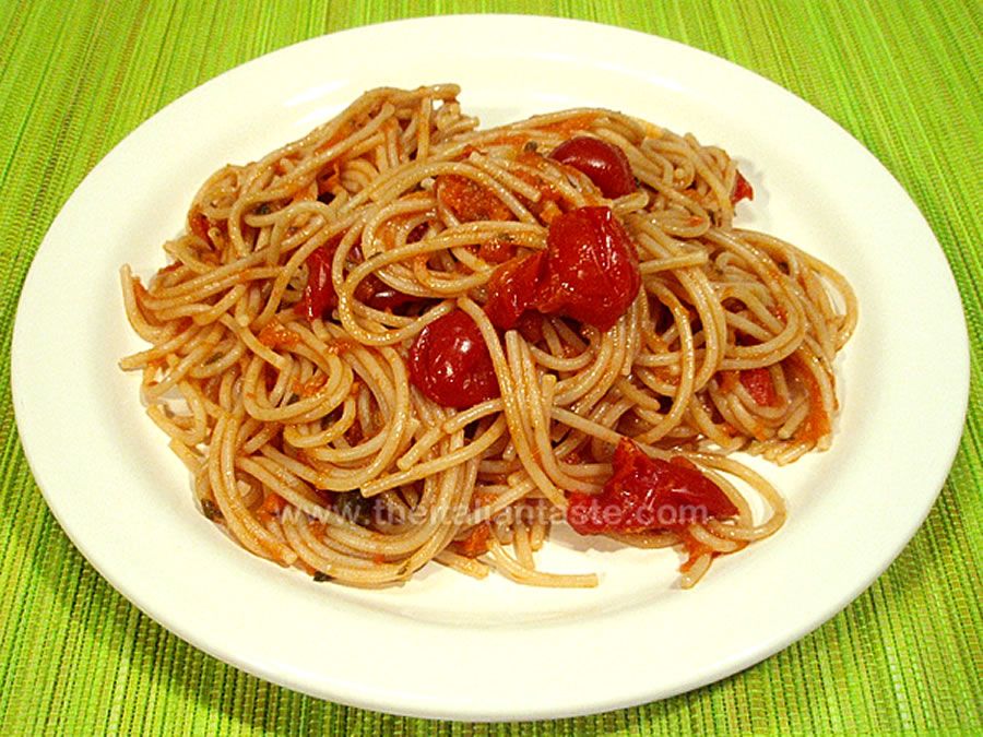 Spaghetti piccanti con zucca