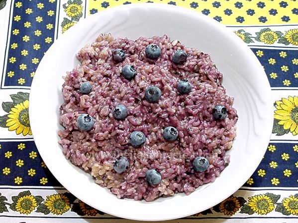 Blueberry risotto