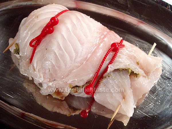 Turbot fillet rolled