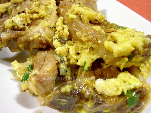 Lamb with Parmesan cheese and eggs