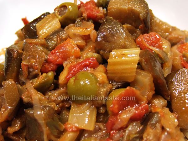 Sicilian caponata or eggplant stew