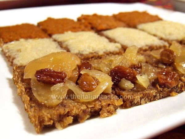Assorted canapés with rye bread