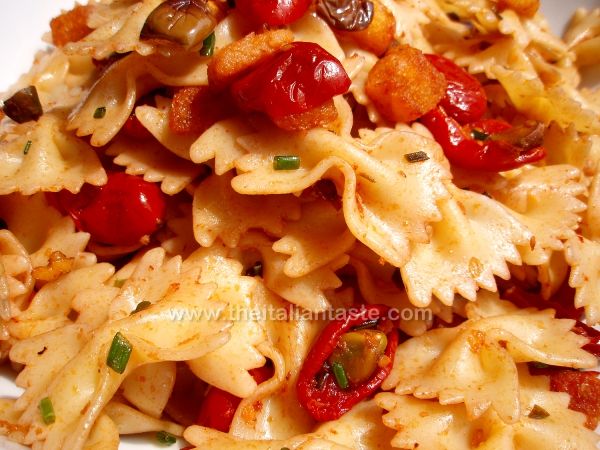 Mediterranean cold pasta