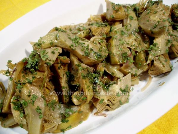 Garlic and parsley artichokes
