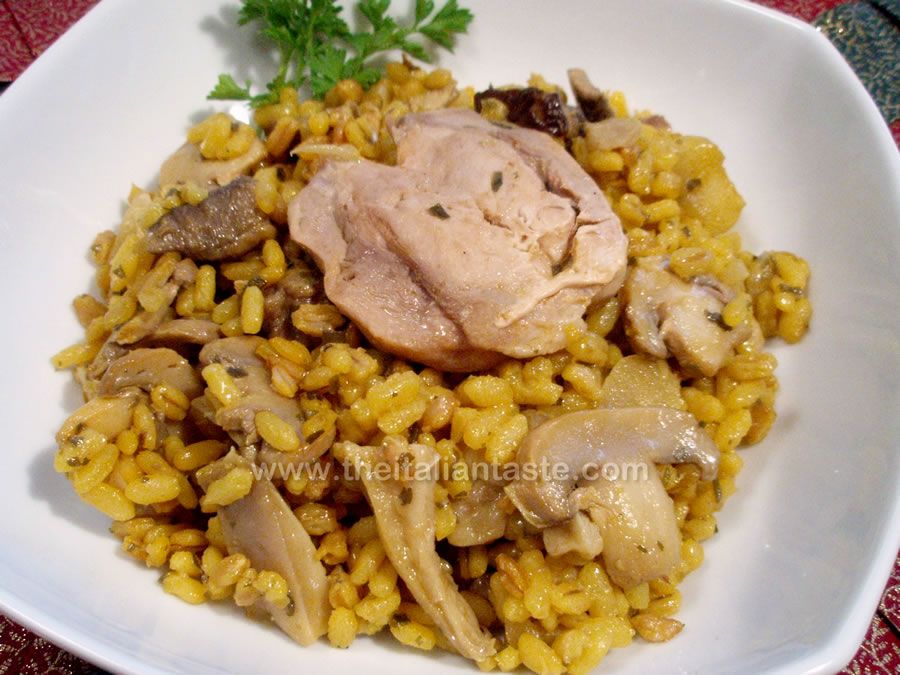 Risotto con petto di quaglia